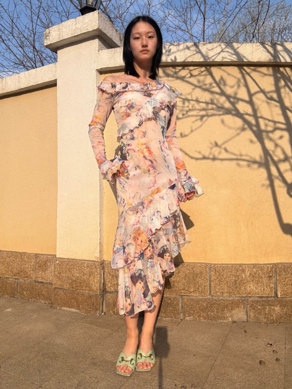 Jean Paul Gaultier Maille pink ruffle dress - Picture 9 of 15